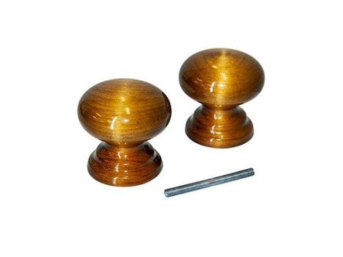 Ручка-кнопка круглая Орех (24шт/уп)