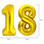 Шары воздушные НАБОР ДЛЯ ДЕКОРА "18 лет", 17 шаров, золото/серебро, BRAUBERG, 591900