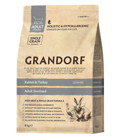 Grandorf Sterilised Holistic Кролик с Индейкой 1кг. развес