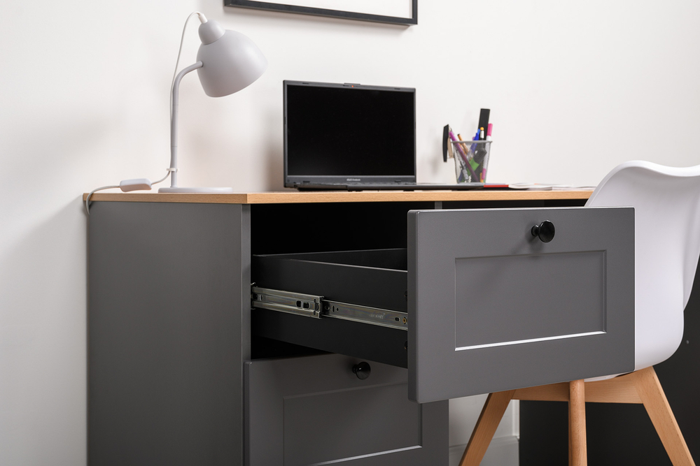 Остин Стол письменный 12.159 Серый графит/Дуб Вотан