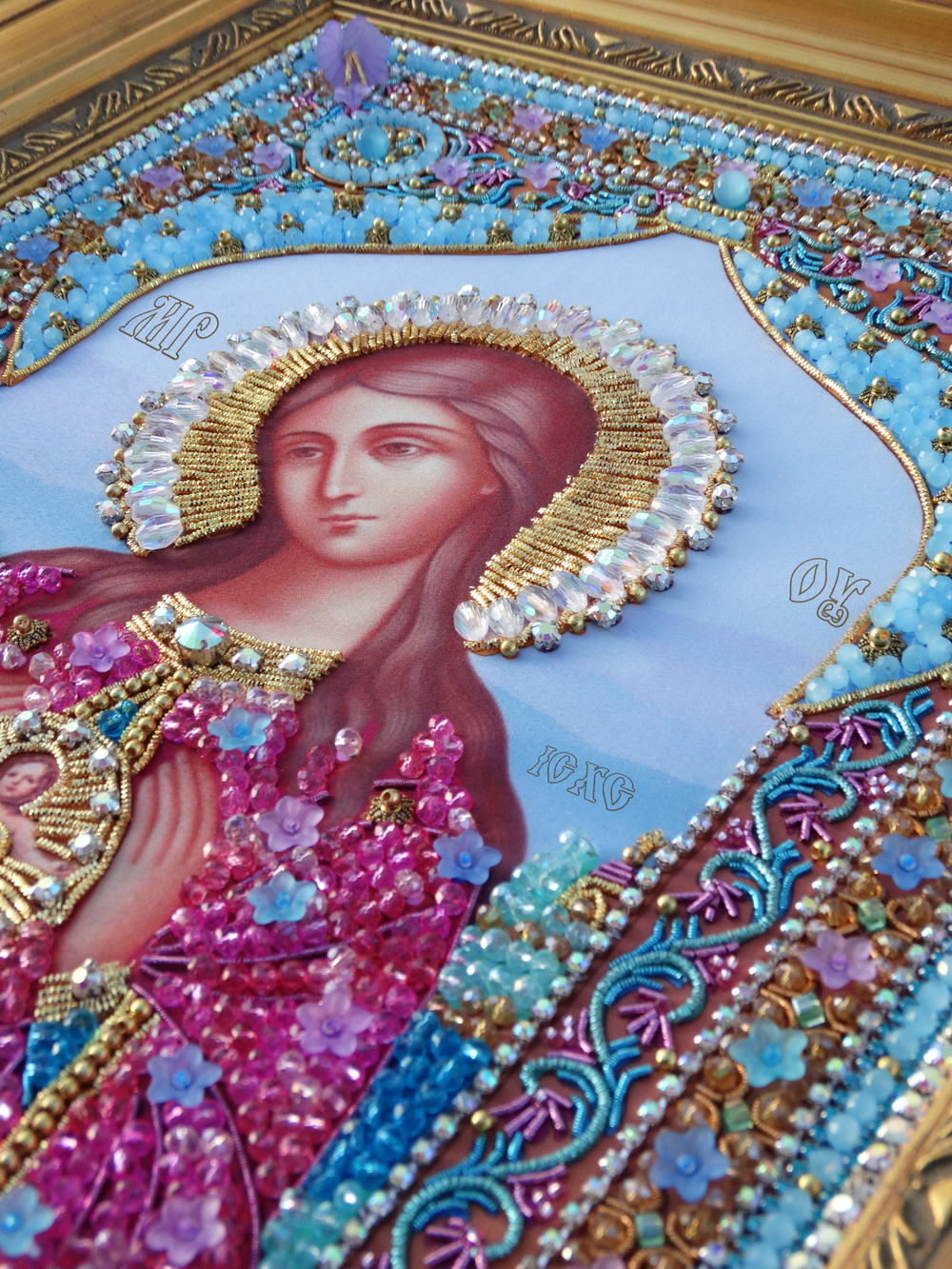 И-25 Набор для вышивания хрустальными камнями Богородица Помощница в родах