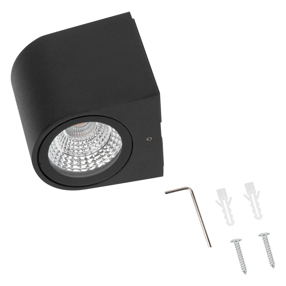 ULU-S04A-5W-4000K IP54 BLACK Светильник светодиодный уличный. Архитектурный накладной. Белый свет 4000K. Корпус черный. TM Uniel.