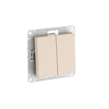 Выключатель 2-кл. AtlasDesign (сх. 5) 10AX быстрозажим. клем. механизм беж. SE ATN000251S