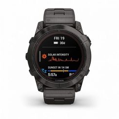 Garmin Fenix 7X Pro Sapphire Solar – титановый корпус и браслет, DLC-покрытие