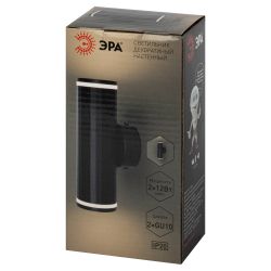 Декоративная подсветка ЭРА WL45 BK MR16 GU10 12Вт черный IP20 для интерьера, стен | Настенная подсветка