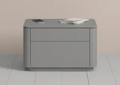 Тумба прикроватная Tammi 2 ящика ширина 60 см (серый)