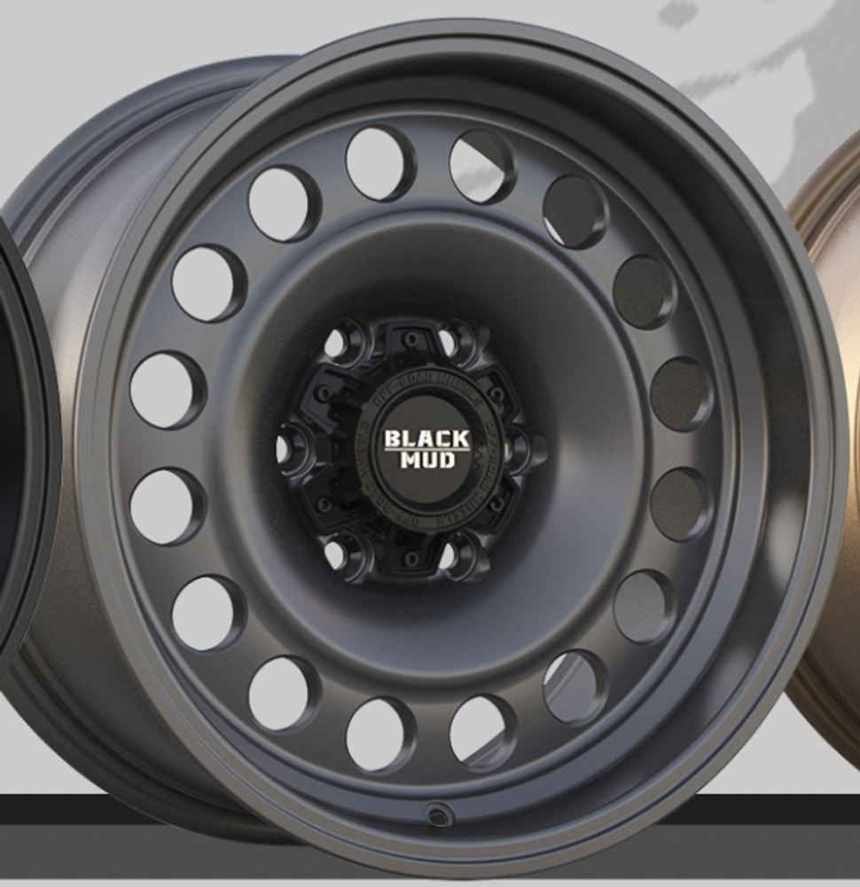 Диск колесный, кованый rt570 R17 8,0 ЕТ0 Black Mud Wheels Gun Gry