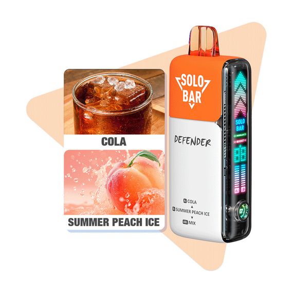 SOLOBAR DEFENDER 40K - Cola / Summer Peach Ice (5% nic)