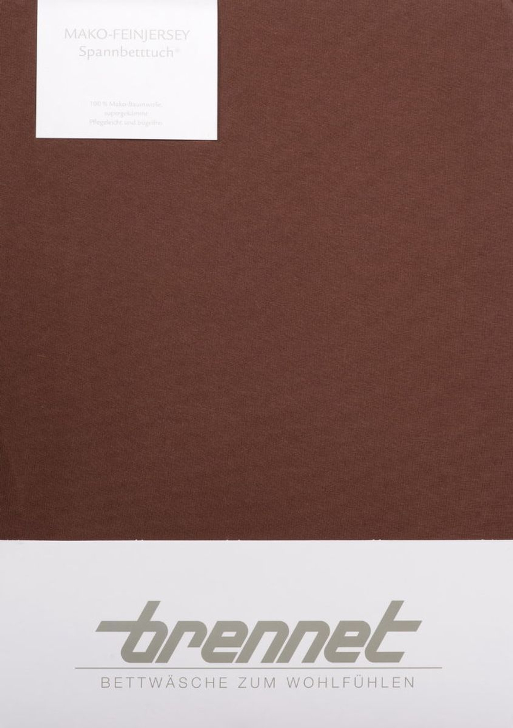 Простыня на резинке 180х200 Brennet 0036 274 шоколадная Германия фото