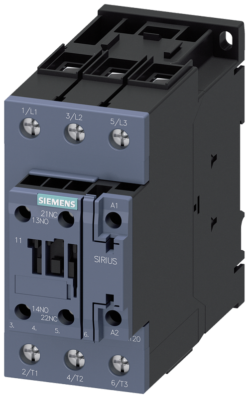 Siemens Контактор, 3-ПОЛ  30КВТ/АС3/400В, Блок-Контакты 1НО+1НЗ 3RT20371KB40