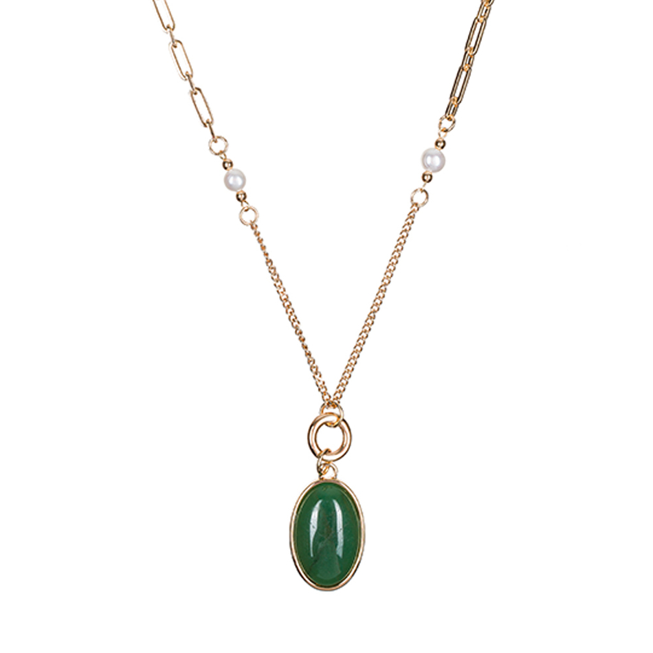 Колье Fiore Luna GREEN AVENTURINE LN5155 G/G