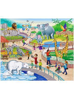 Пазл-рамка с фигурными элементами."Зоопарк". П20-9357