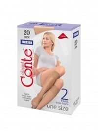 Conte Tension Гольфы женские 20d (2 пары) р. 23-25, natural