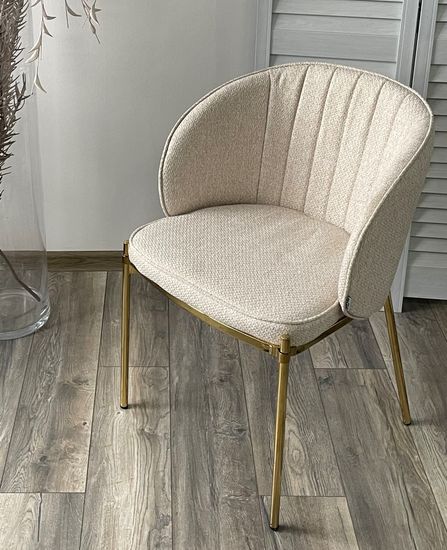 Стул DIANA TRF-11 светло-бежевый / золотой каркас