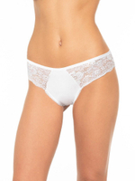 Хлопковые трусики-слипы с ажурными вставками (Размер: M) (Цвет: бежевый)