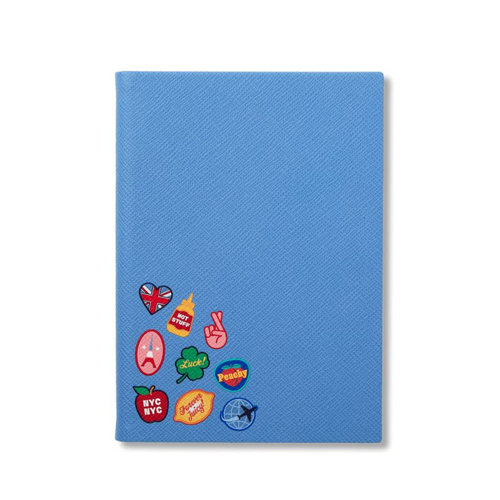 Smythson Блокнот Soho Notebook in Panama Stars Navy