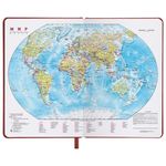 Ежедневник датированный 2023 А5 138x213 мм BRAUBERG "Favorite", под кожу, коричневый, 114004