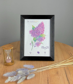 Фоторамка пластиковая 15х21 см, черная, фактура дерево, арт. 1521.628058