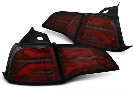 Задние фонари LED BAR TAIL LIGHTS RED SMOKE для TESLA MODEL 3 17-