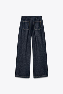ZARA ДЖИНСЫ-ДЖОГГЕРЫ Z1975 WIDE-LEG, СИНИЙ