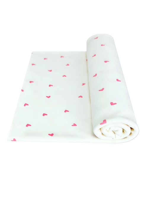 Пеленка Сердечки pink