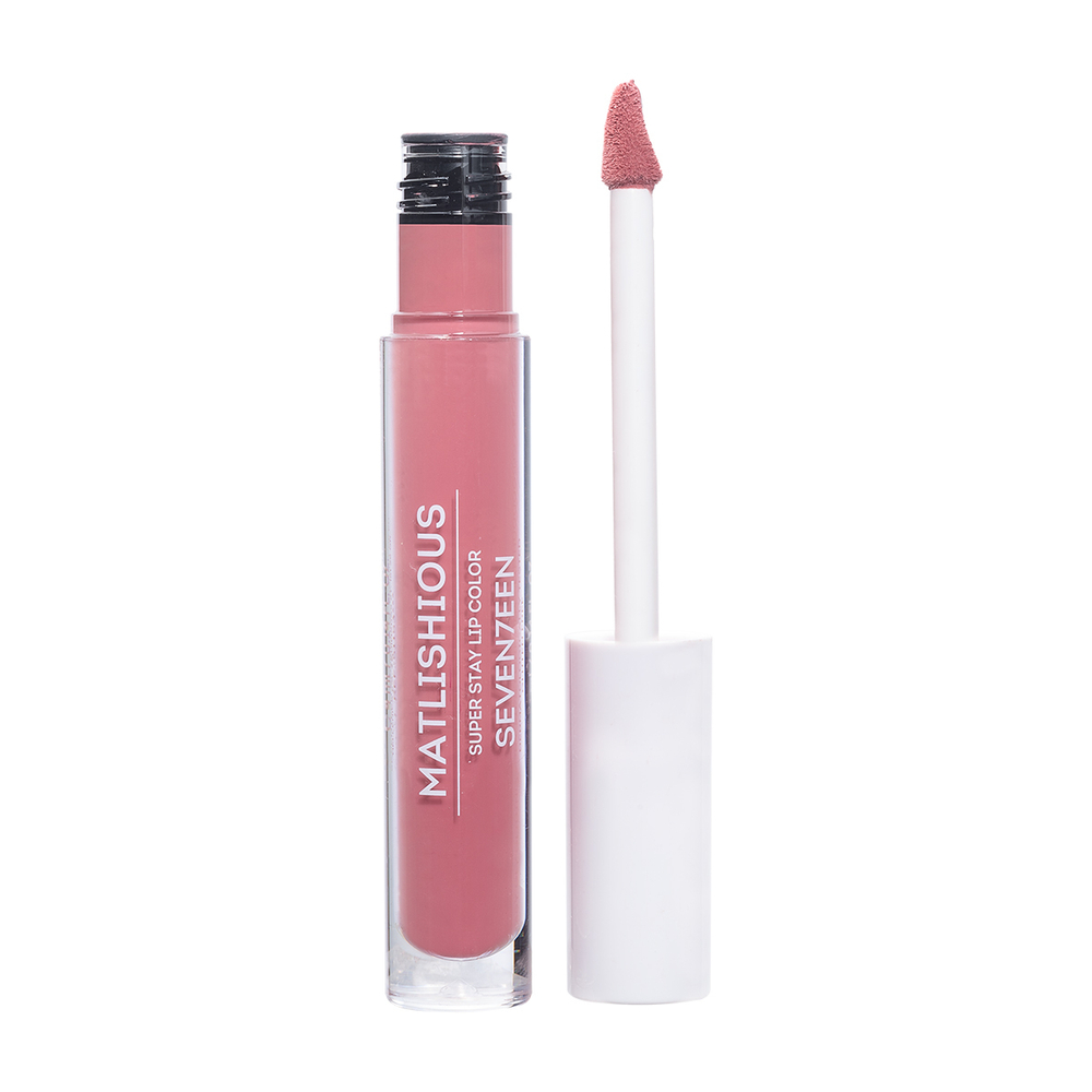 Seventeen Помада-блеск для губ Matlishious Super Stay Lip Color, жидкая, тон №06, Темный пурпурно-розовый, 4 мл