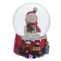 GAEM Фигурка декор в стекл шаре "Снеговик", D6 см, L6,5 W6,5 H8,5 см, 2в.