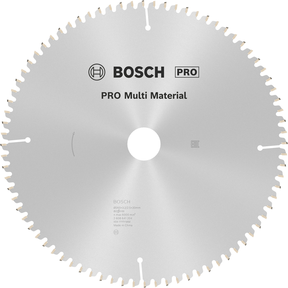 Пильное полотно PRO Multi Material 260x3.2x30мм BOSCH 802608641204