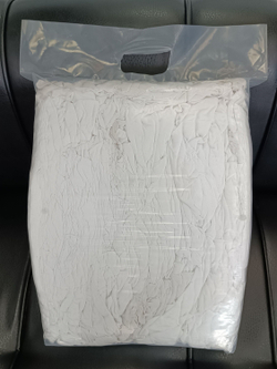 Ветошь белая постельная 100% ХБ (простыни 60x100 см) в тюках по 5 кг