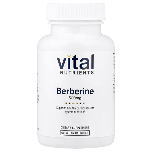 Vital Nutrients, Берберин, 500 мг, 60 веганских капсул