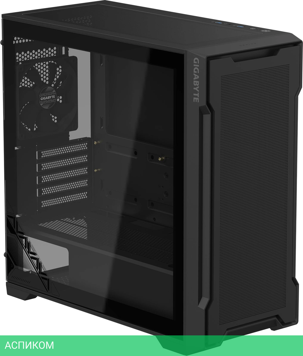 Корпус Gigabyte C102 Glass без БП черный (GB-C102G)