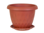 Горшок "Розетта" 4,9л с поддоном терракот