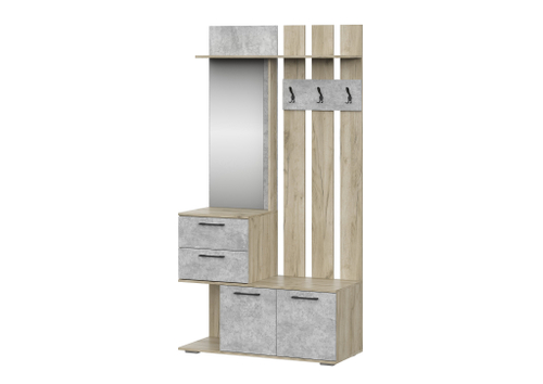 мс для прихожей Бостон ВШ-1 Дуб крафт серый/бетонный камень NEW