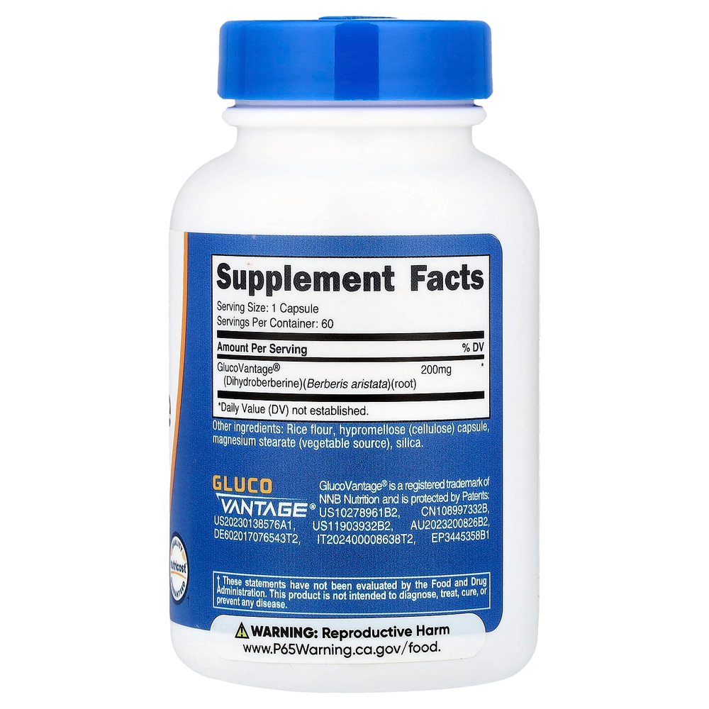 Nutricost, Дигидроберберин, 200 мг, 60 капсул