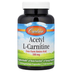 Carlson, ацетил L-карнитин, 500 мг, 120 вегетарианских капсул
