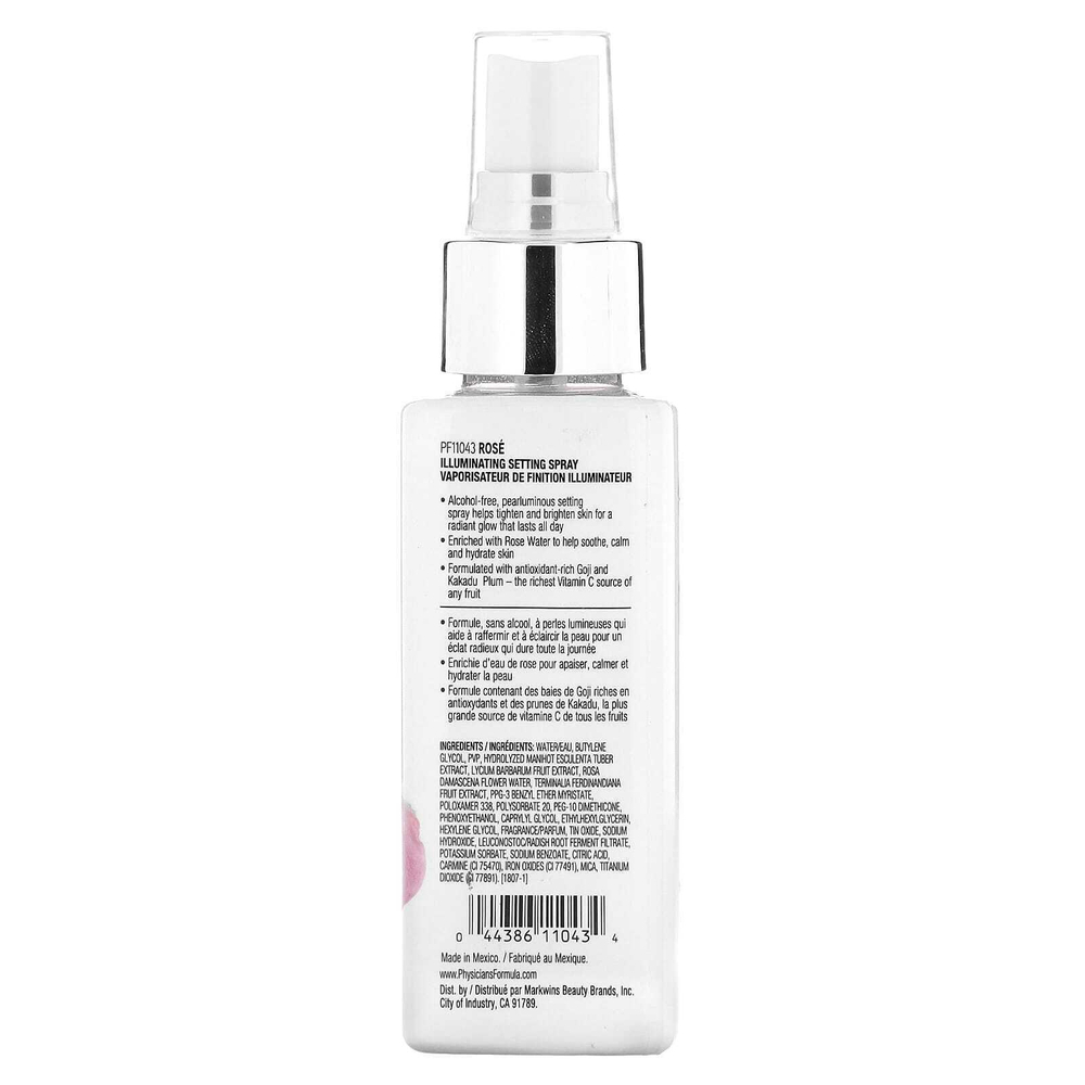 Physicians Formula, Rosé All Stay, спрей для сияния кожи, без спирта, 100 мл (3,4 жидк. унции)