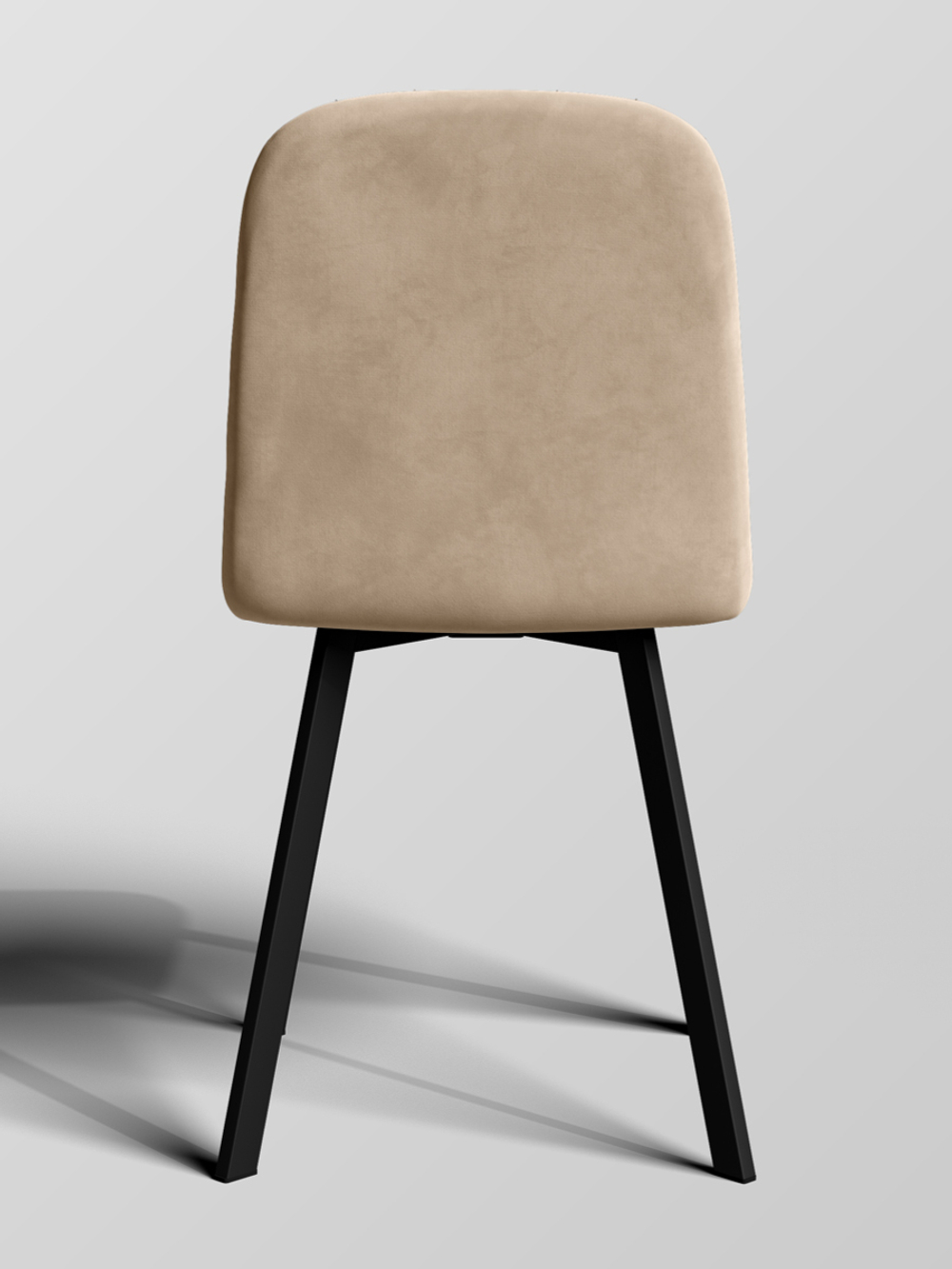 Стул Крафт М,  4шт каркас: черный, ткань: светло-бежевый Connect 05