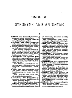 A complete dictionary of synonyms and antonyms or synonyms and words of opposite meaning | S. Fallows