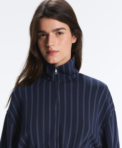 Oysho Мягкая куртка с регулируемой талией и высоким воротником, синий