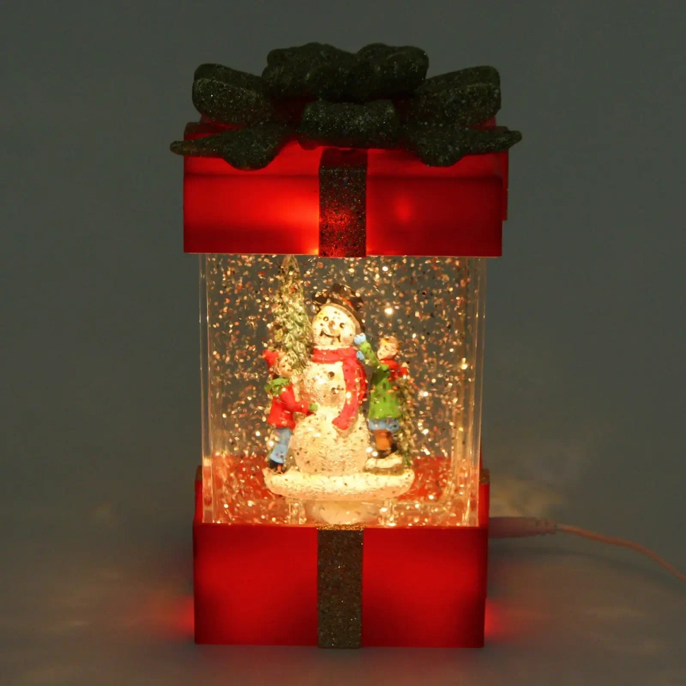 Сувенир с подсветкой «Волшебство» 10*10*18 см, красный (питание от USB и батареек)