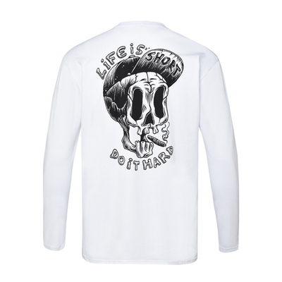 Лонгслив LIFE IS SHORT, белый