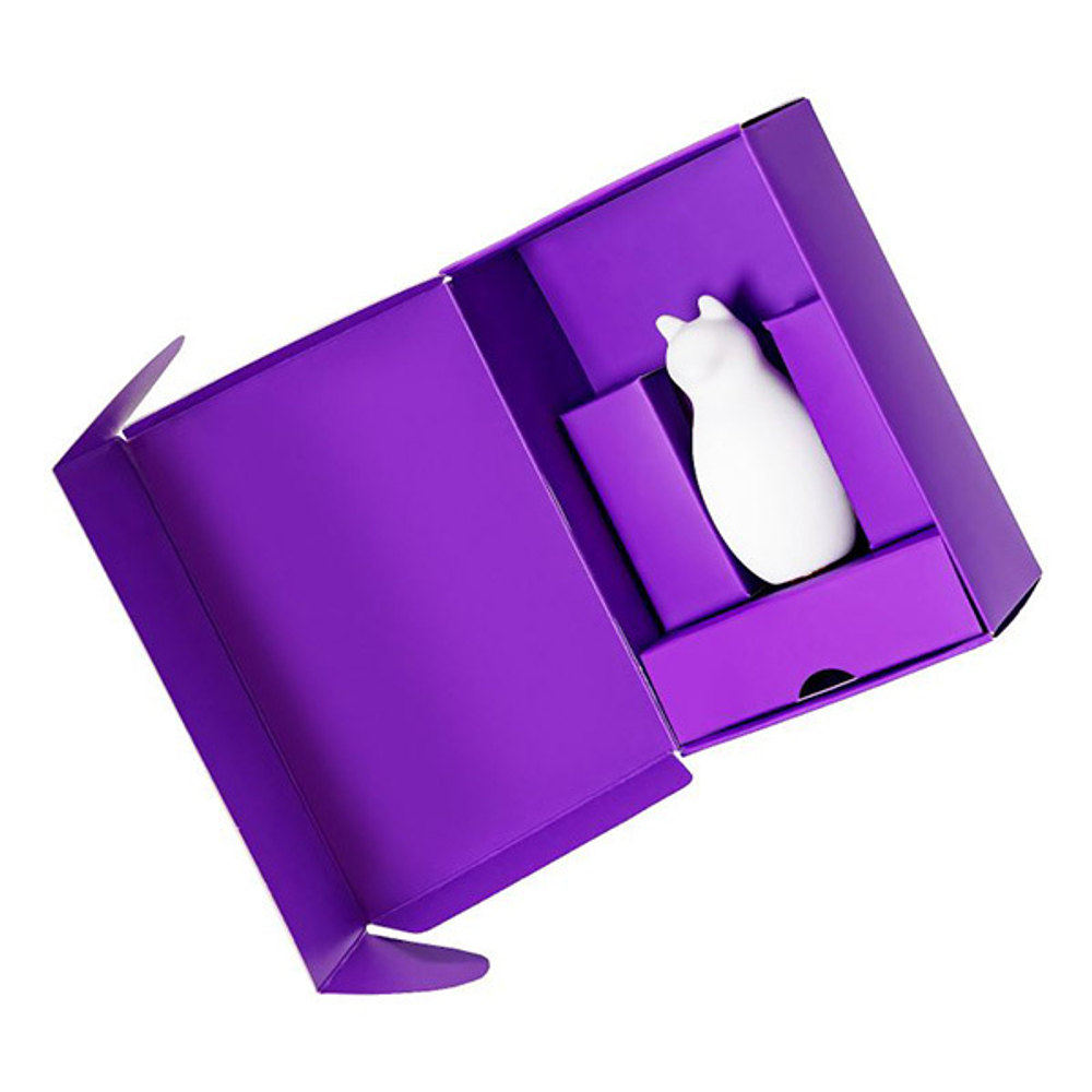 Белый клиторальный стимулятор 7,5см Штучки-дрючки Mr.Bear