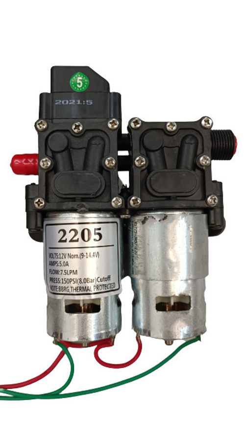 Насос диафрагменный двойной 7,5 л/мин к электрическому опрыскивателю, 12в