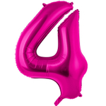 Фольгированные цифры в цвете фуксия 66 см / 102 см