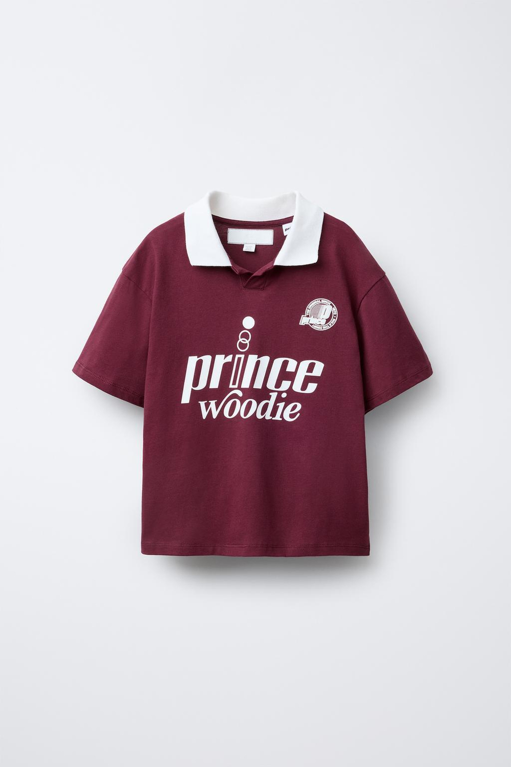 ZARA ПОЛО С ПРИНТОМ PRINCE ®, ЦВЕТ БУРГУНДСКОГО ВИНА