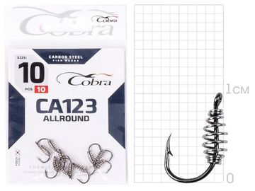 Крючки Cobra ALLROUND CA123  №10, 10 шт.