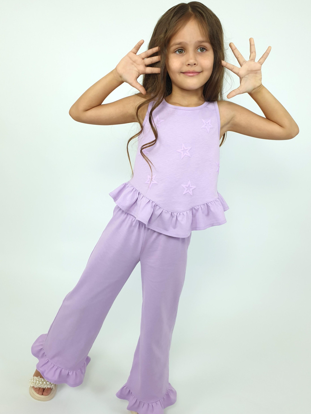 02-147-3 Комплект для девочки (туника+брюки)