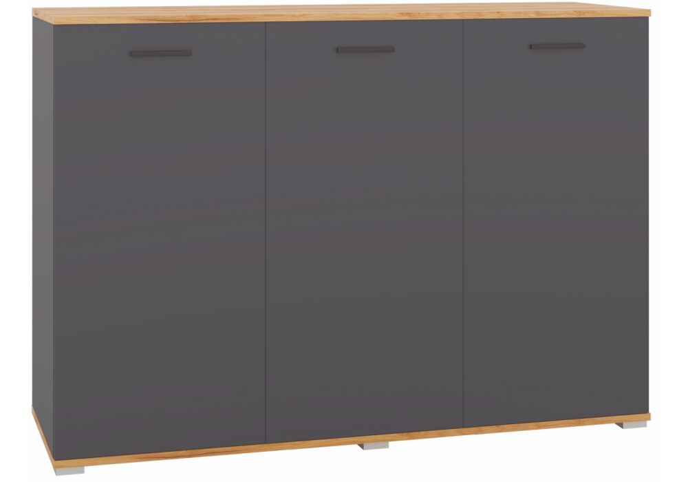 Комод Кассандра 138 дуб крафт золотой / антрацит