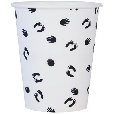 Стакан ГН 250 мл (d-80 мм) бумажный "Следы" (50/1000 шт.) GoodCup