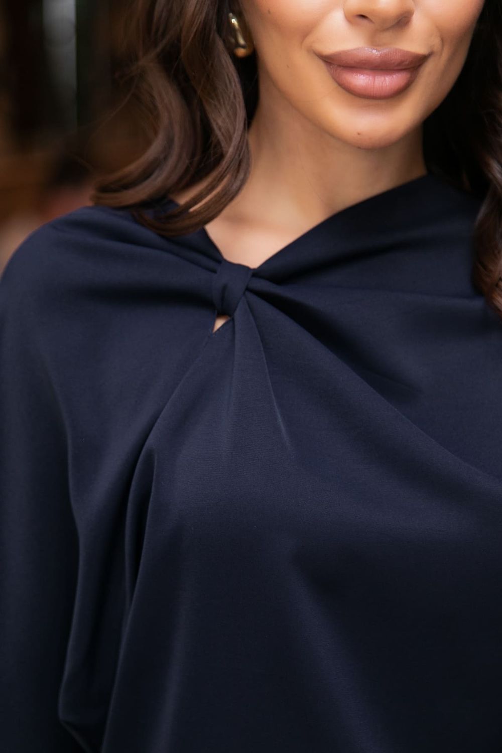 Блуза Марина (темно-синяя) Б14007-1М LT Collection